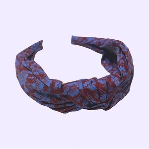 J Crew Liberty turban knot in burgundy